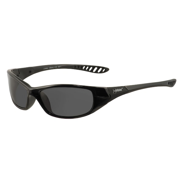 Kleenguard Hellraiser, Safety Glasses, Smoke, Smoke Lens, Black Frame, Full-Frame 25714 - main